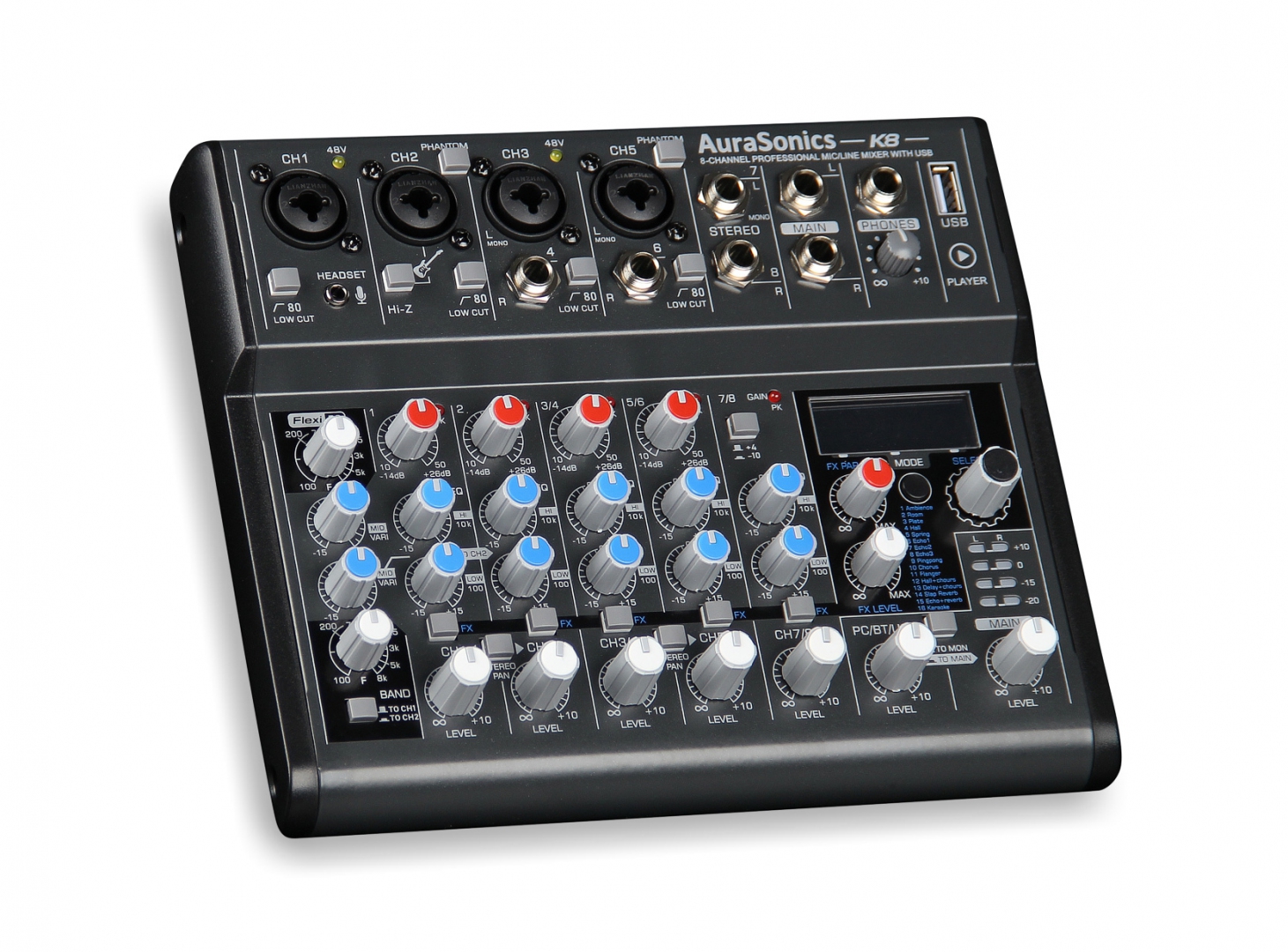 AuraSonics K8 компактный микшерный пульт в Великих Луках