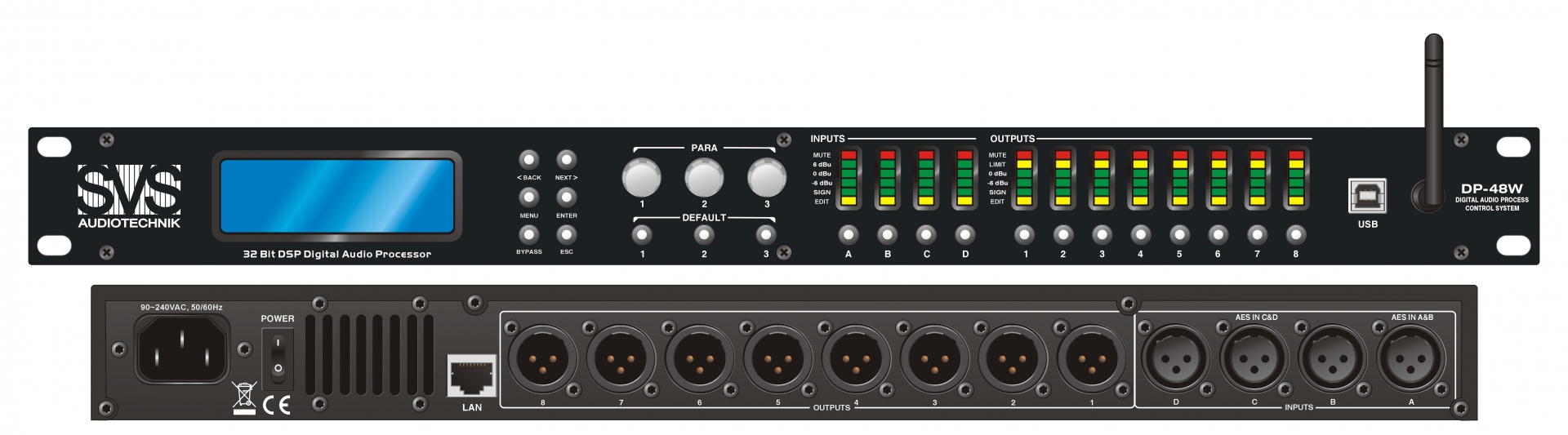 SVS Audiotechnik DP-48W Цифровой процессор: 4 входа 8 выходов в Великих Луках
