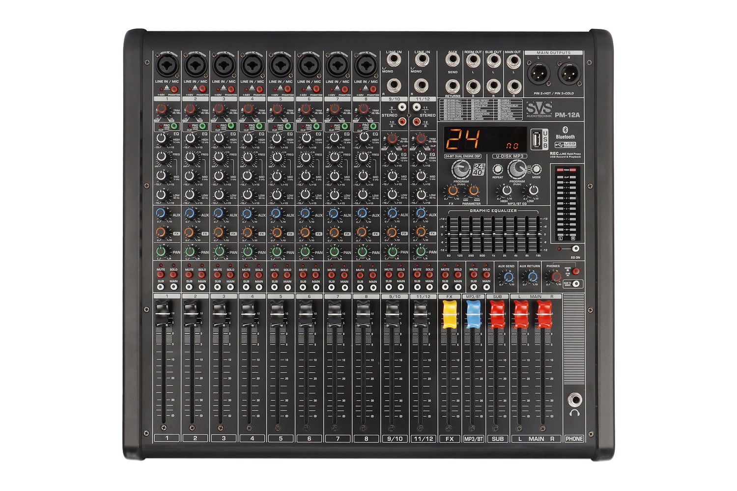 SVS Audiotechnik mixers PM-12A Активный аналоговый микшерный пульт, 12-канальный в Великих Луках